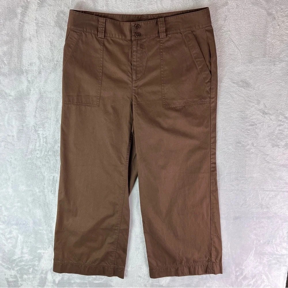 Lauren Ralph Lauren Jeans Women's 10 Brown 100% Cotton Straight Leg Career Pants